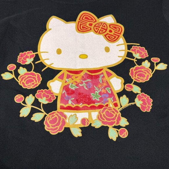 Hello Kitty Graphic Sweatshirt Sz.L Lunar New Year Grunge Streetwear Kawaii Y2K - Picture 3 of 10
